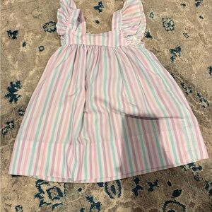 Striped Pink and Blue Kids Dress